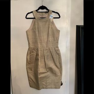 Gold silk and cotton dress